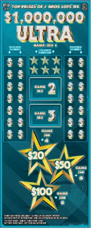 1,000,000 Ultra scratch-off ticket