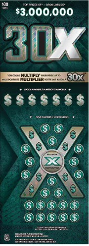 30X scratch-off ticket