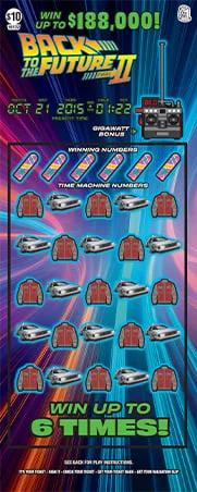 Back To The Future scratch-off ticket