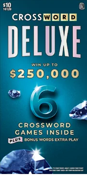 Crossword Deluxe scratch-off ticket