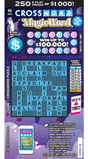 Crossword Magic Word scratch-off ticket