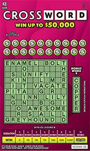 Crossword scratch-off ticket