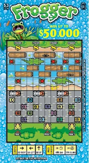Frogger scratch-off ticket