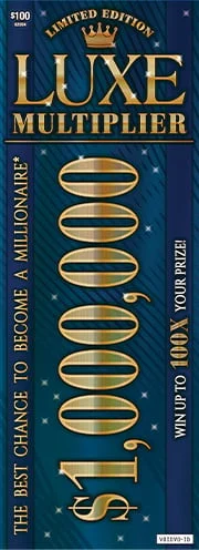 Luxe Multiplier scratch-off ticket