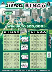 Only In Alberta Bingo scratch-off ticket