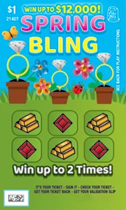 Spring Bling scratch-off ticket