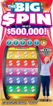 The Big $pin (Game #26306) scratch-off ticket