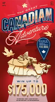 The Great Canadian Adventure scratch-off ticket