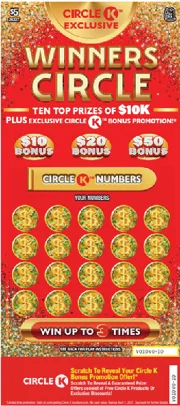 Winner's Circle scratch-off ticket
