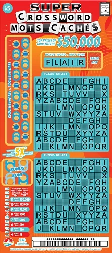SUPER CROSSWORD (Game #3366) scratch-off ticket
