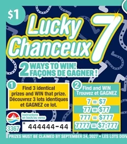 LUCKY 7 scratch-off ticket