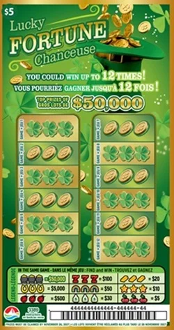 LUCKY FORTUNE scratch-off ticket