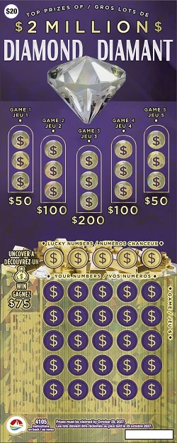 DIAMOND scratch-off ticket