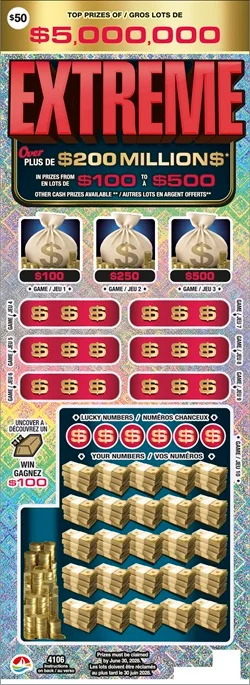 EXTREME scratch-off ticket