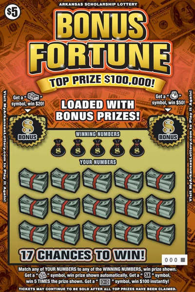 Bonus Fortune scratch-off ticket