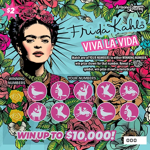 FRIDA KAHLO® Viva La Vida scratch-off ticket