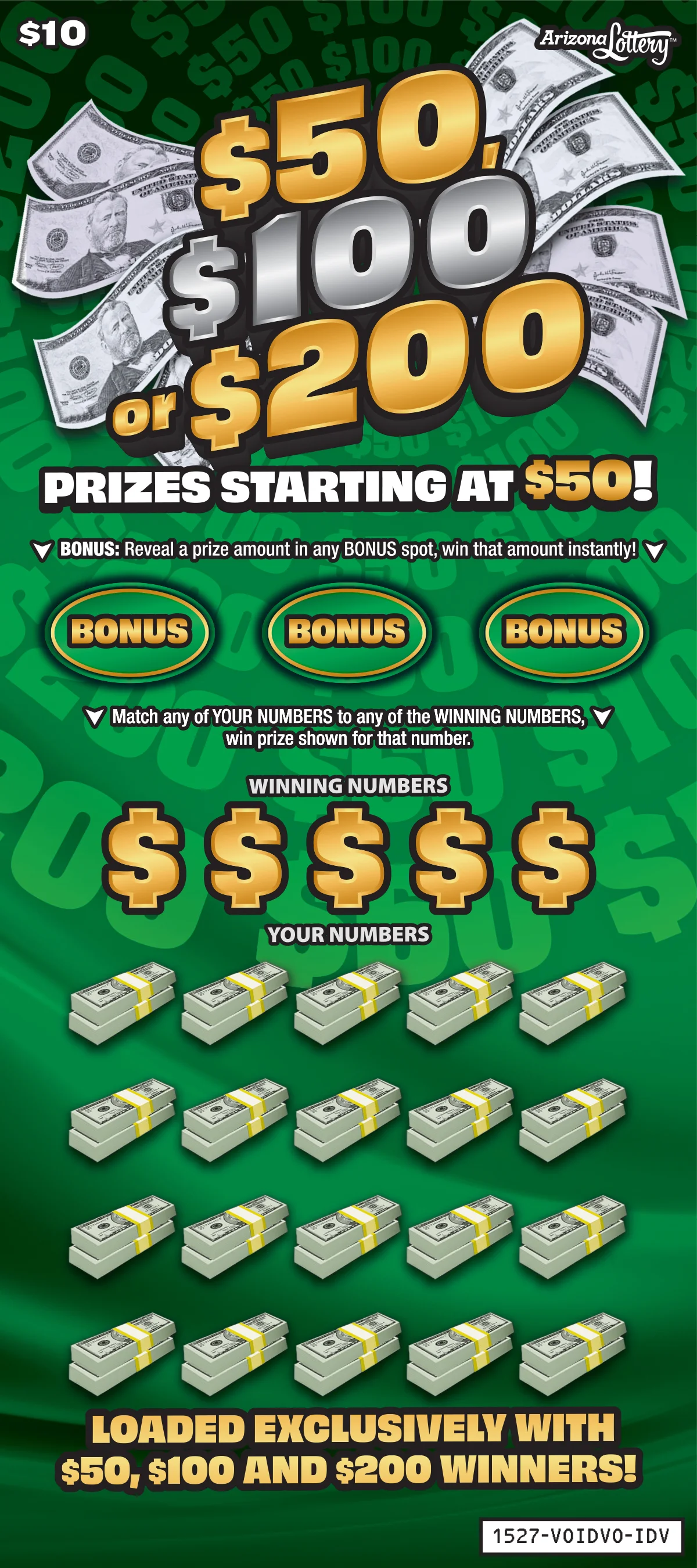$50, $100 or $200