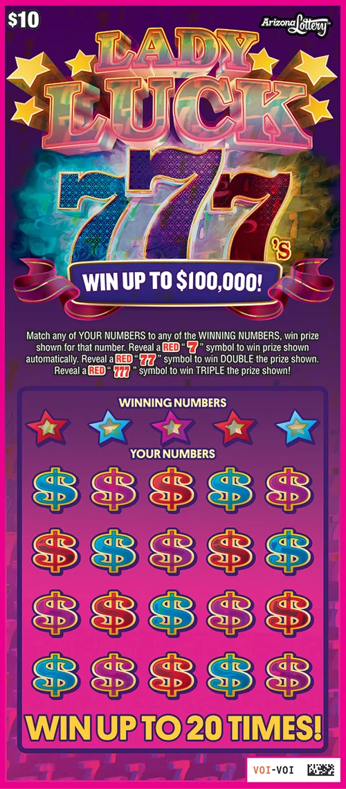Triple Red 7`s scratch-off ticket