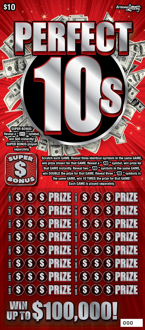 Perfect 10s scratch-off ticket