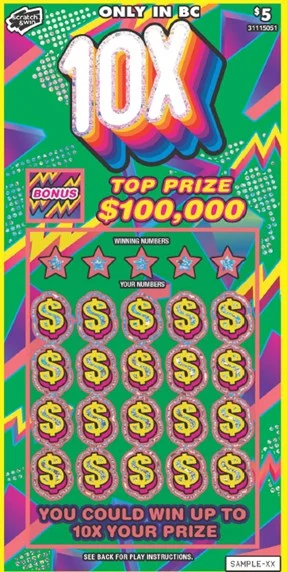 10X scratch-off ticket
