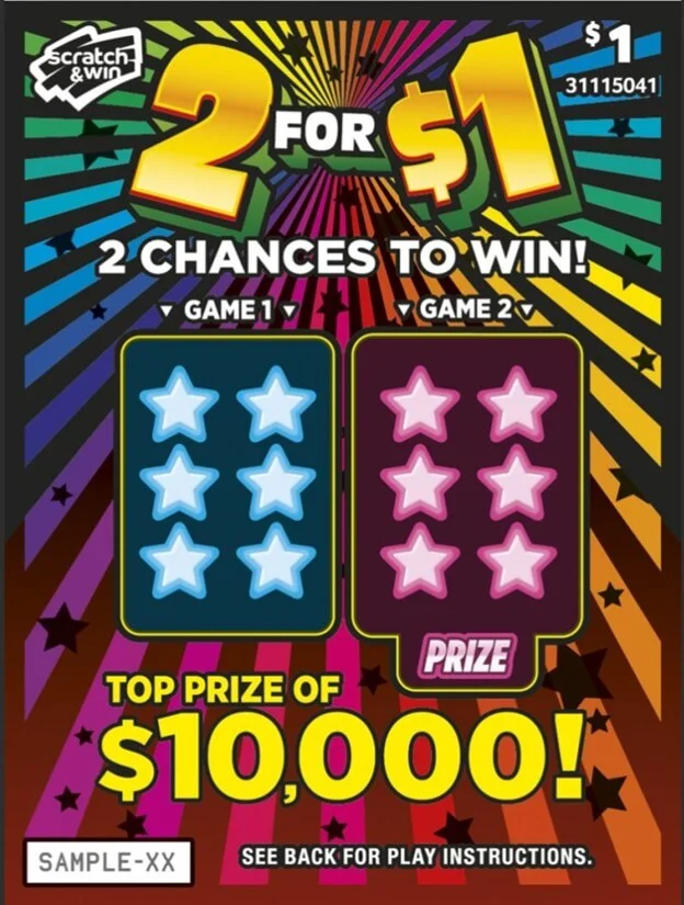2 for $1 scratch-off ticket