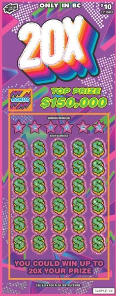 20X scratch-off ticket