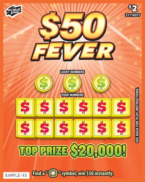 $50 Fever scratch-off ticket