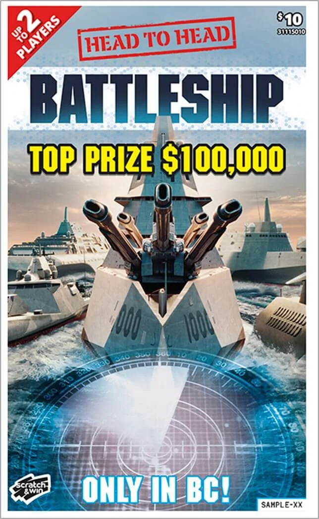 Battleship scratch-off ticket