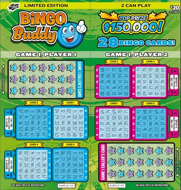 Bingo Buddy scratch-off ticket