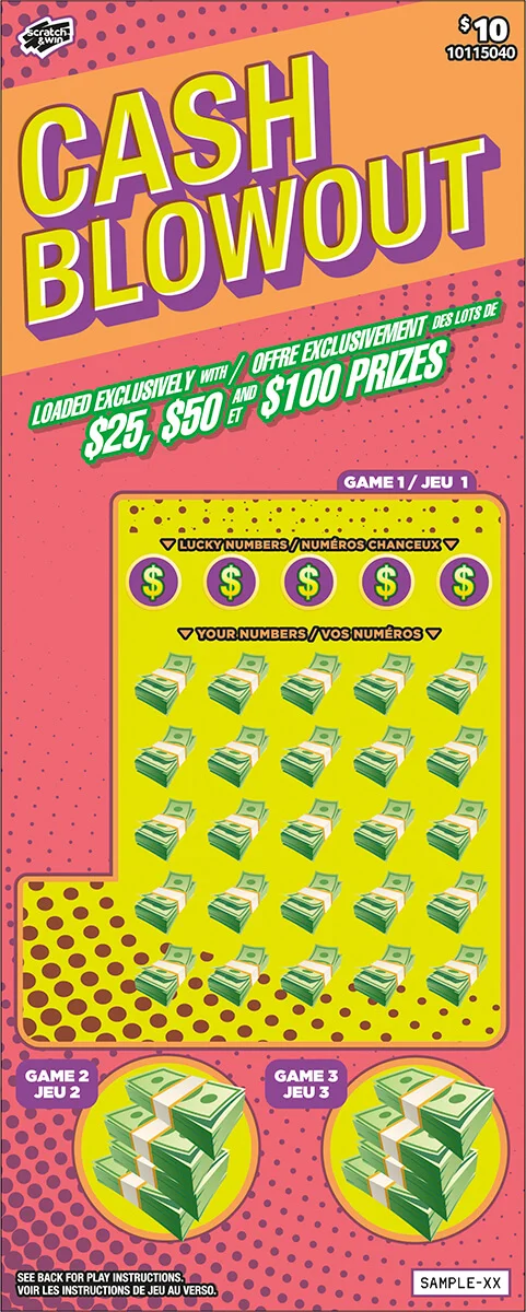Cash Blowout scratch-off ticket