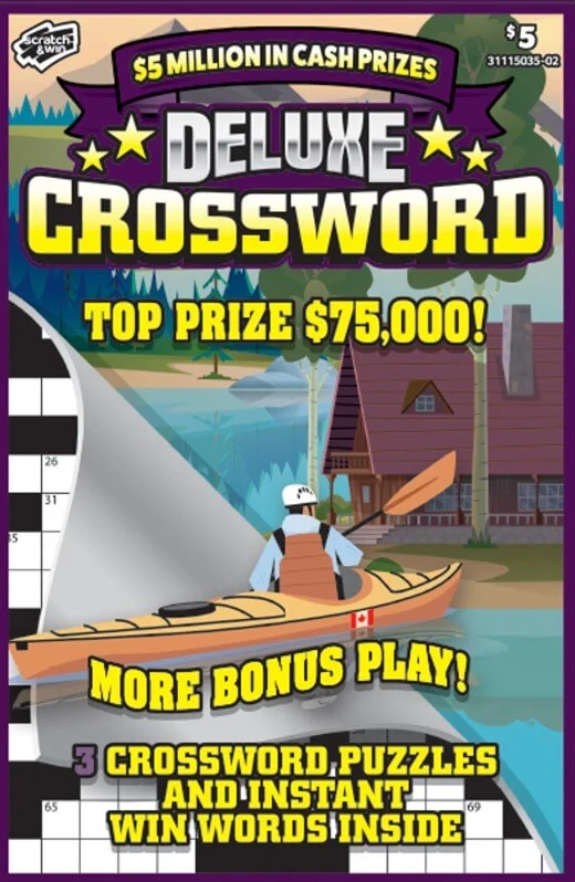 Deluxe Crossowrd scratch-off ticket