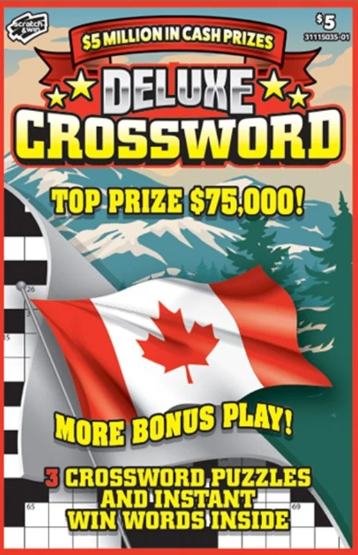 Deluxe Crossword scratch-off ticket