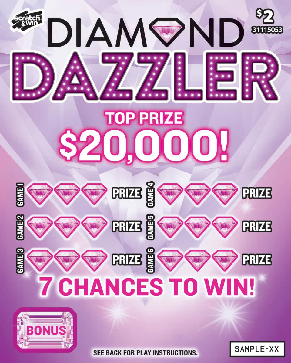 Diamond Dazzler scratch-off ticket