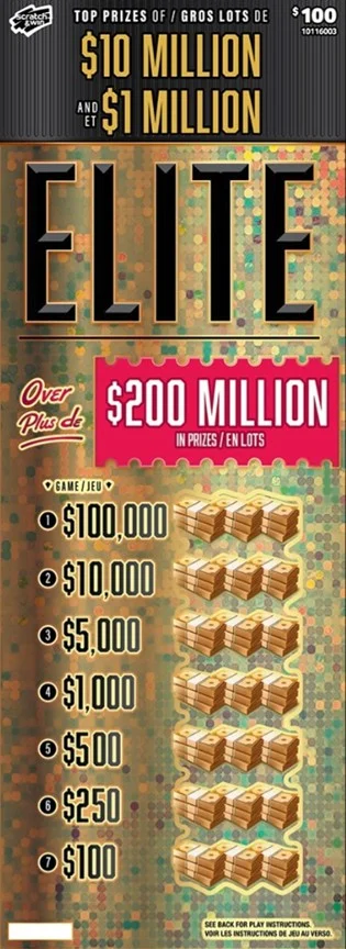 Elite scratch-off ticket