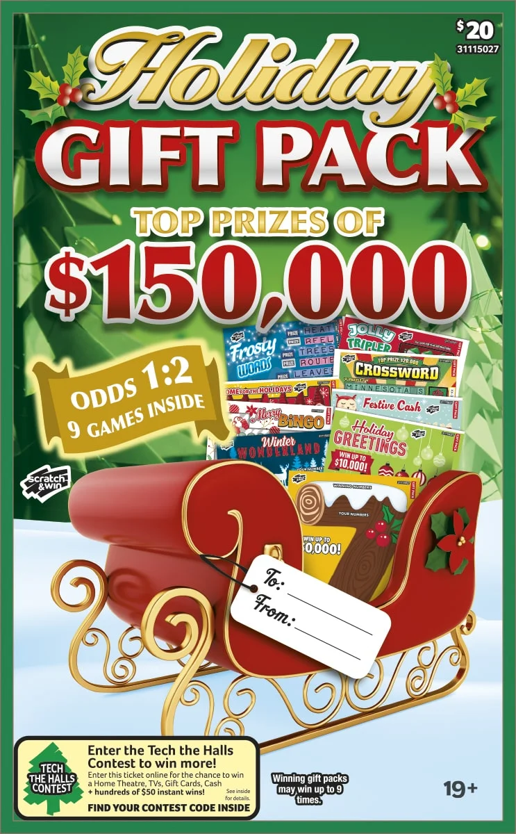Holiday Gift Pack scratch-off ticket