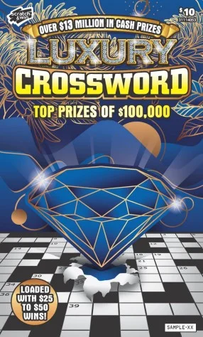 Luxury Crossword scratch-off ticket
