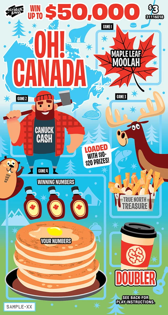 Oh Canada scratch-off ticket