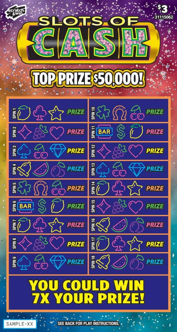 Slots of Cash scratch-off ticket