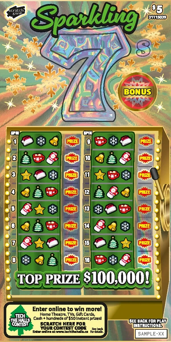 Sparkling 7s scratch-off ticket