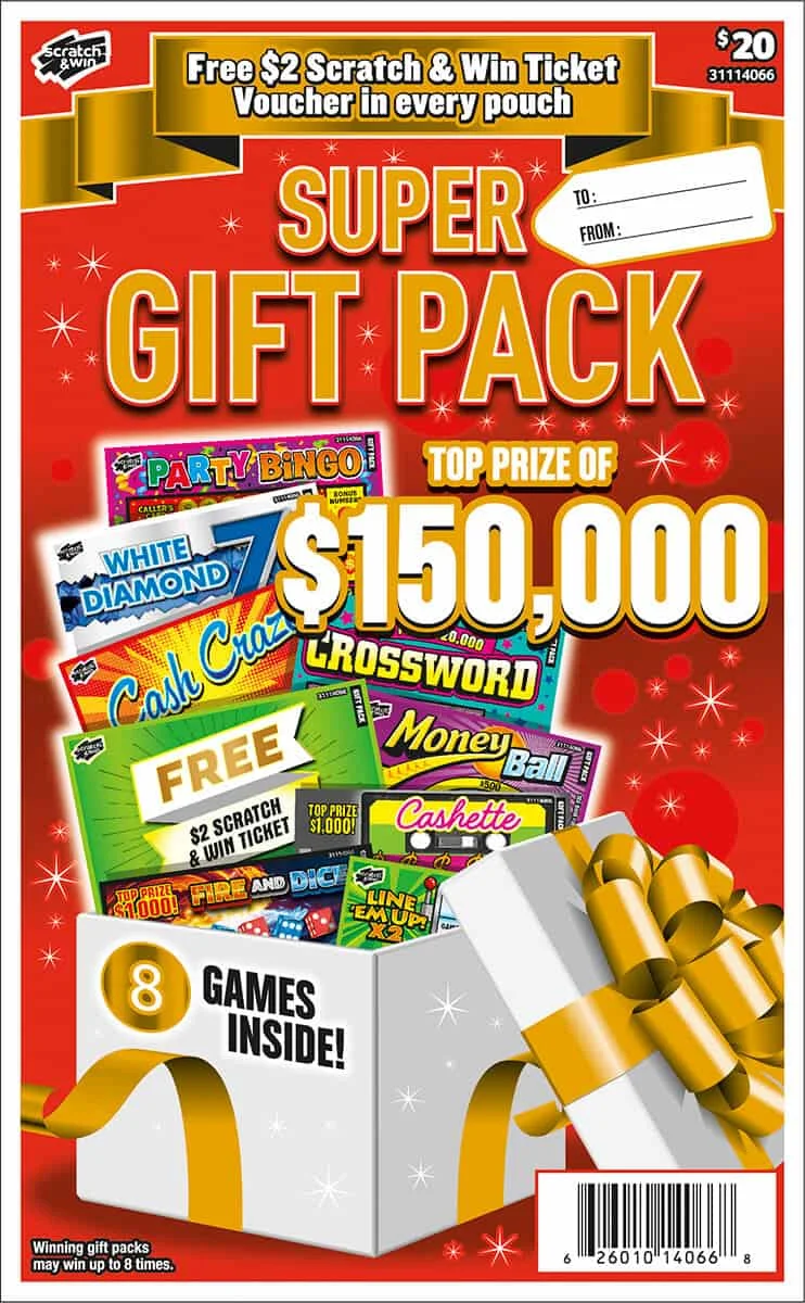 Super Gift Pack scratch-off ticket