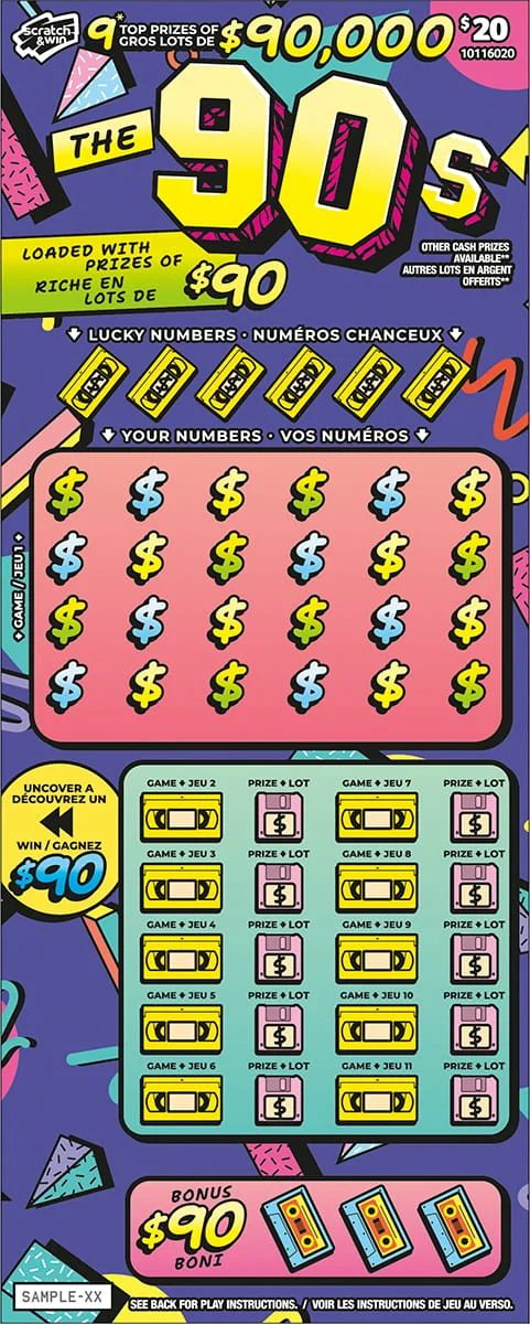 The 90s scratch-off ticket