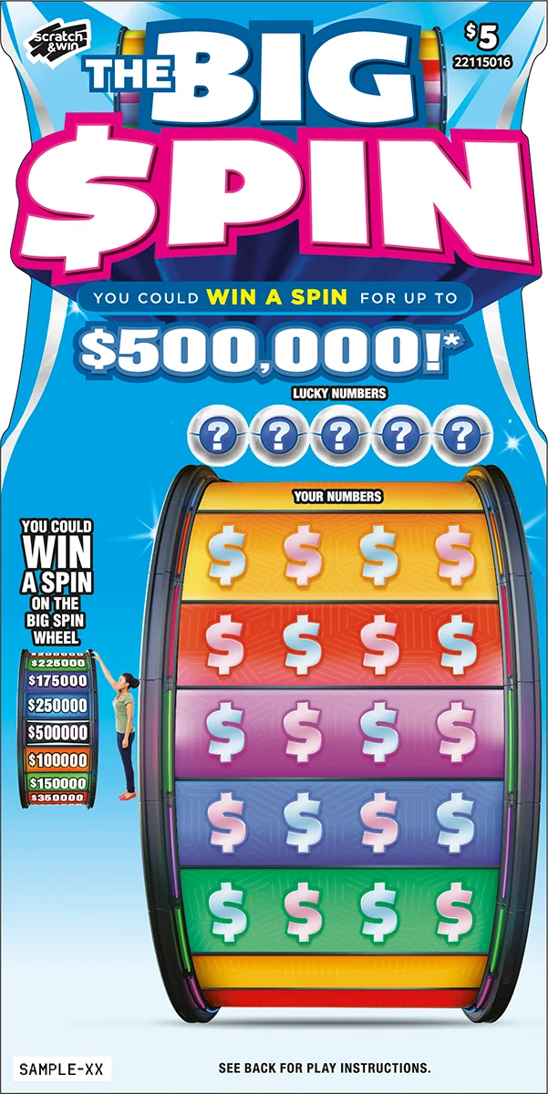 The Big Spin scratch-off ticket