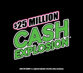 $25 Million Cash Explosion® scratch-off ticket
