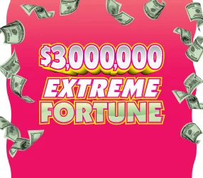 $3,000,000 EXTREME FORTUNE scratch-off ticket