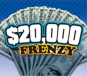 $20,000 FRENZY Holiday Edition scratch-off ticket