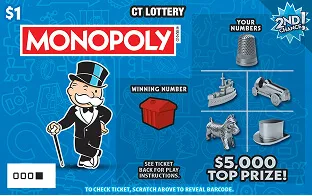$1 MONOPOLY scratch-off ticket