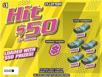 Hit $50 2nd Edition scratch-off ticket