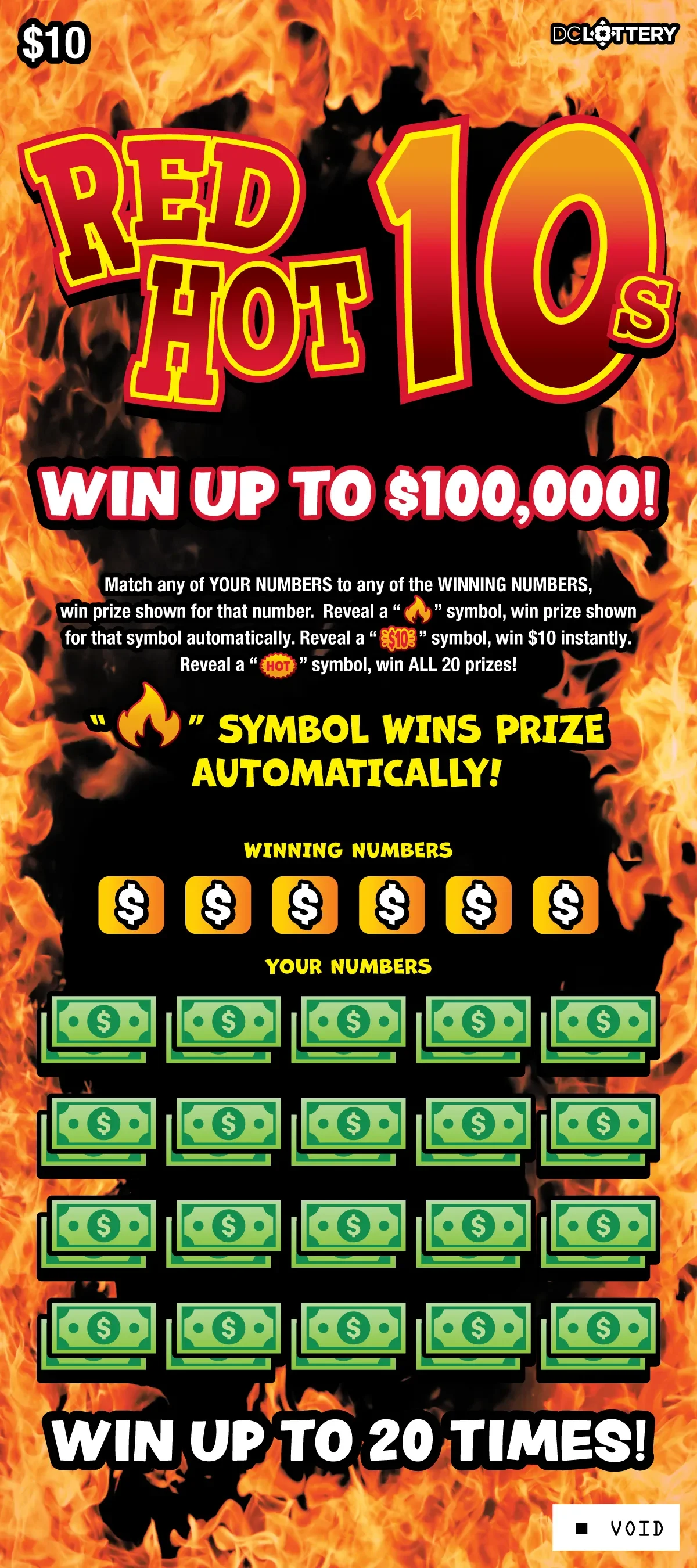 Red Hot 10s - DC Lottery