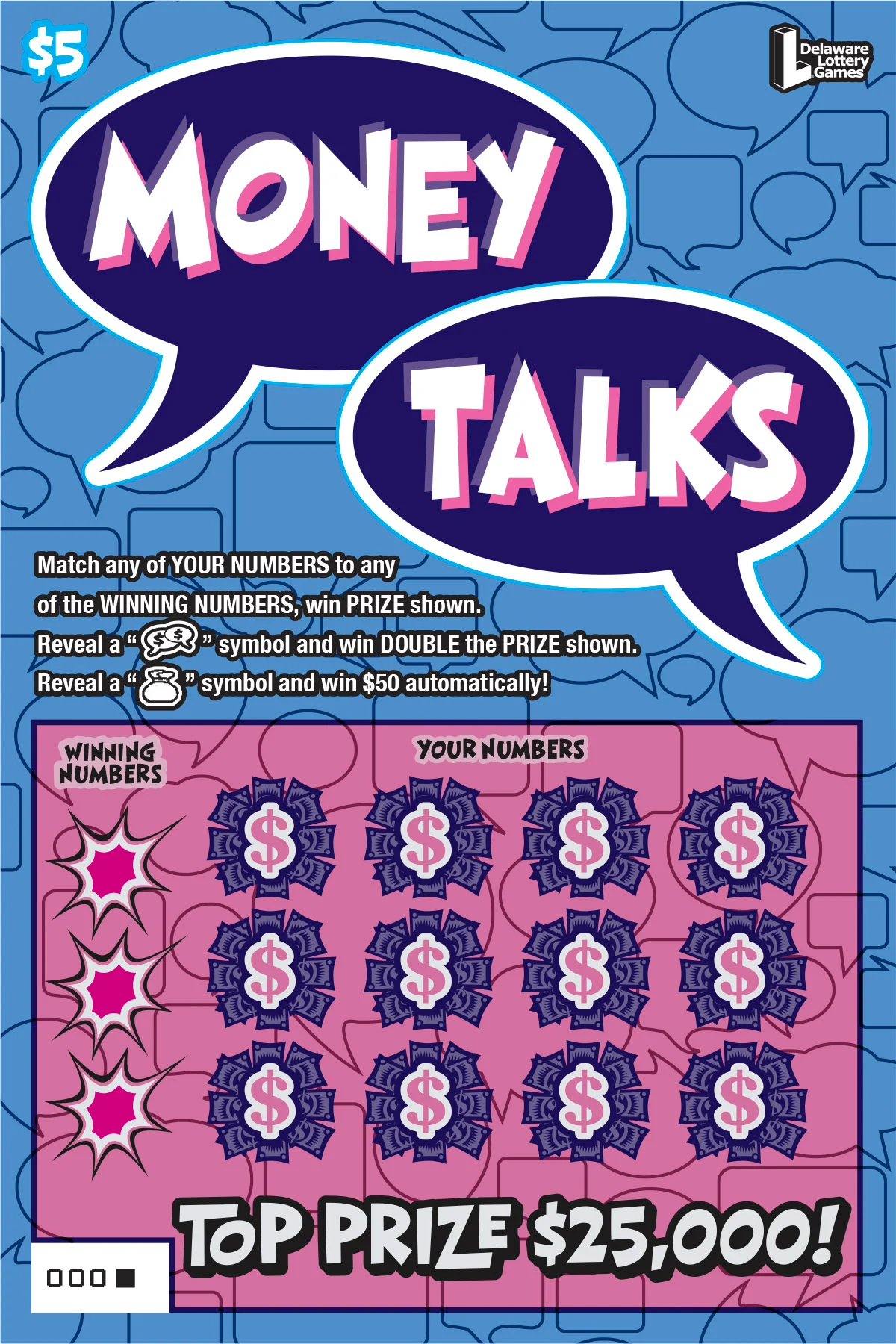 MONEY TALKS instant game ticket