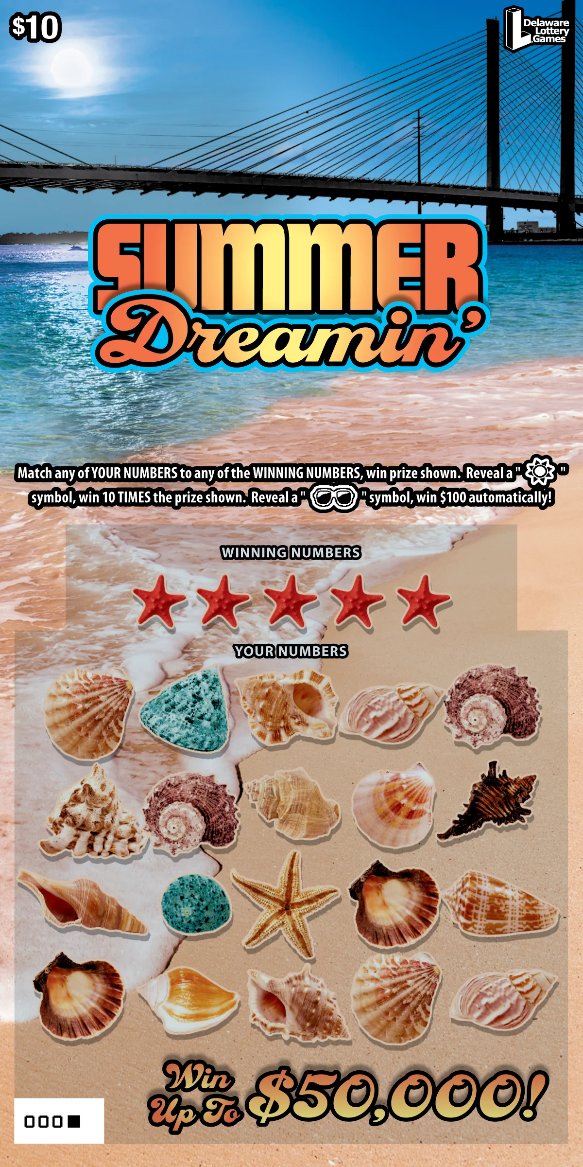 SUMMER DREAMIN’ instant game ticket